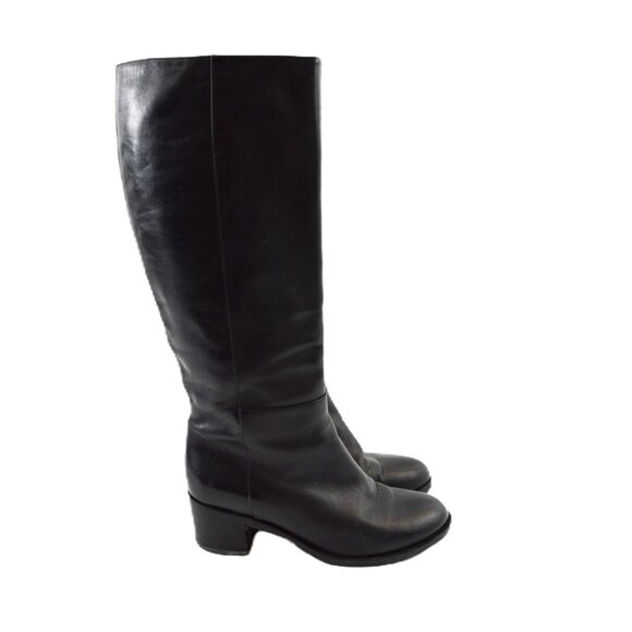 Leather boots, black | Weekend Max Mara MaxMara leather boot #217-22